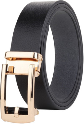 WROGN Men Formal, Casual, Evening, Party Black Genuine Leather Belt