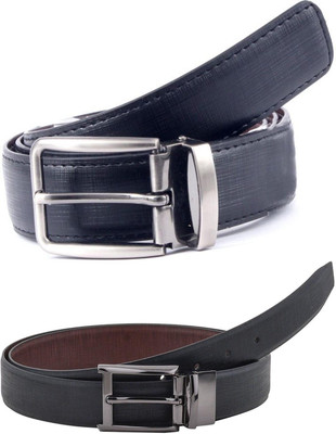 Pacific Gold Men Formal Brown, Black, Brown, Black Artificial Leather Belt