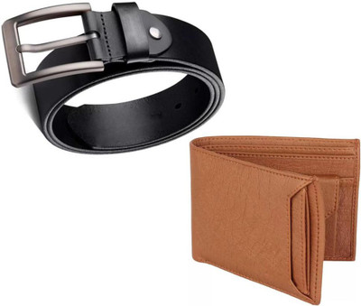 CLOCK21 Men Black Artificial Leather Belt