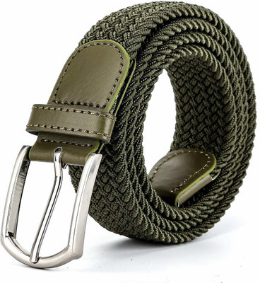 Fattahkaiser Men & Women Casual, Evening, Formal, Party Green Canvas Belt