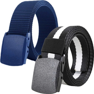 METRONAUT Men Casual Blue, Black Nylon Belt