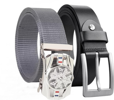 LAER Men Formal Multicolor Genuine Leather Belt