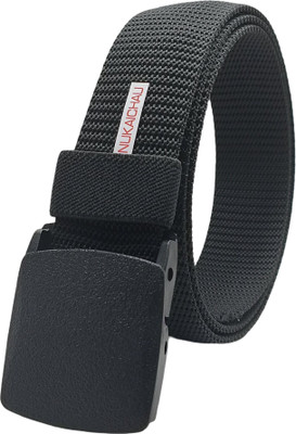 NUKAICHAU Men Casual, Evening, Party Black Nylon Belt