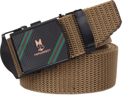 LOOPA Men Casual Beige Nylon Belt