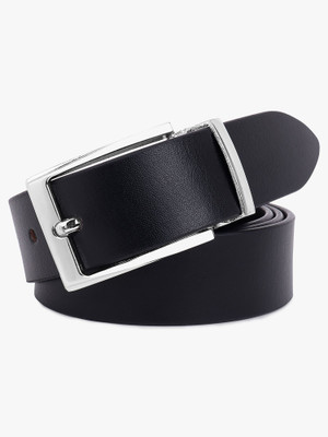 Roadster Men Formal Black Genuine Leather Reversible Belt