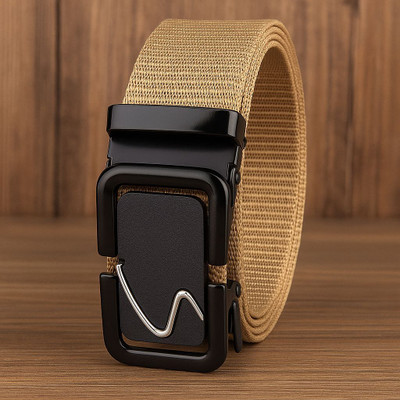 PROVOGUE Men Casual, Formal, Party, Evening Beige Nylon Belt