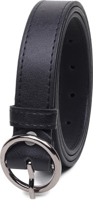 LOOPA Women Formal Black Synthetic Belt