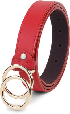 Dressberry Women Formal, Casual, Evening, Party Red Artificial Leather Belt