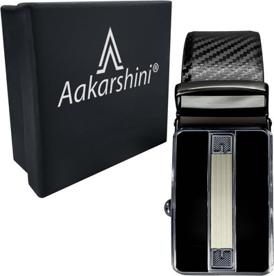 Aakarshini Men Formal Black Genuine Leather Reversible Belt