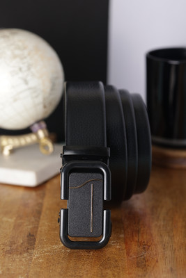 ZEVORA Men Casual, Formal Black Texas Leatherite Belt