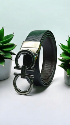 FAZON Men Casual, Evening, Formal, Party Black, Brown Texas Leatherite Reversible Belt