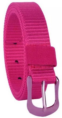 elivor Women Casual, Evening, Evening, Formal Pink Nylon Reversible Belt