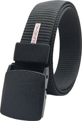 NUKAICHAU Men Casual, Evening, Party Black Nylon Belt