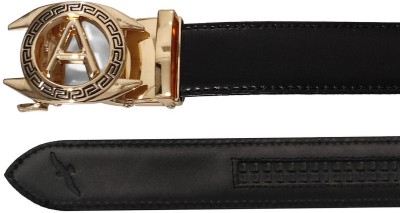 FICUSTER Men Casual, Party, Formal Black Genuine Leather Belt