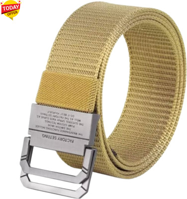 Artisanwear Men Casual Beige Nylon Belt