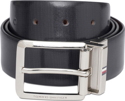 TOMMY HILFIGER Men Formal Black Genuine Leather Reversible Belt