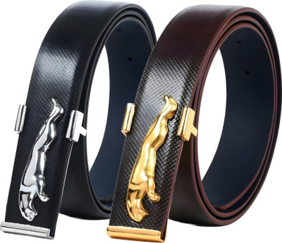 FITKNOT Boys Party, Casual Black, Brown Artificial Leather Belt