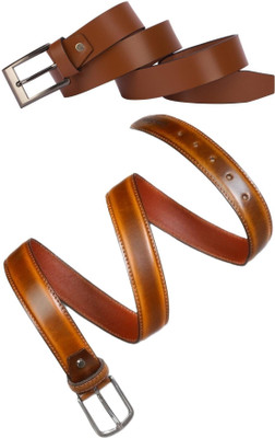 Jungler Men Evening, Party, Formal, Casual Brown, Tan Genuine Leather Belt