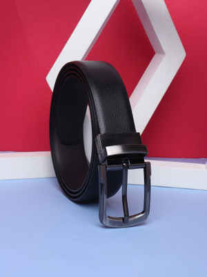 PROVOGUE Men Black Artificial Leather Reversible Belt