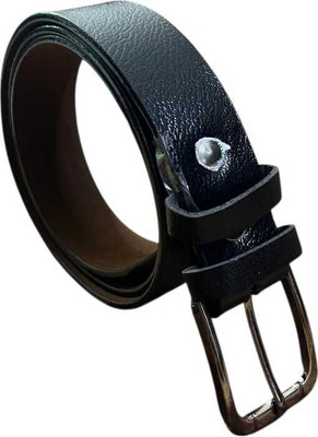PSH Men Casual, Formal, Party, Evening Black Genuine Leather Belt