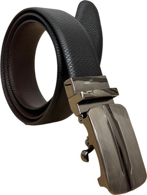 TYBELT Men Formal Black Genuine Leather Reversible Belt