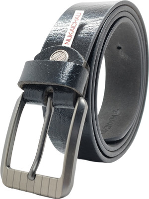 NUKAICHAU Boys Formal, Casual, Evening, Party Black Genuine Leather Belt