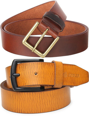 Jungler Men Evening, Party, Formal, Casual Brown, Tan Genuine Leather Belt