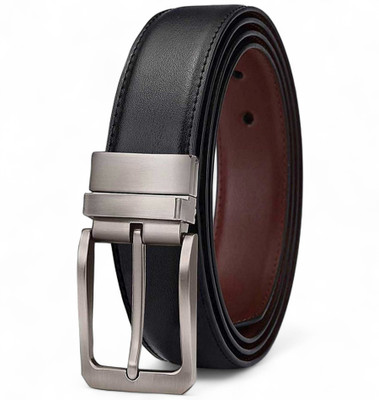 WARCKS Men Party, Formal, Evening Black Texas Leatherite, Artificial Leather Reversible Belt