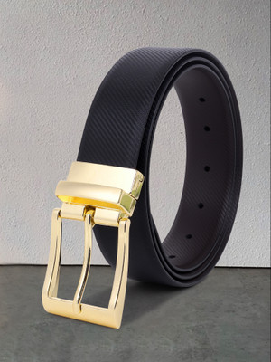 METRONAUT Men Casual, Evening, Formal, Party Black Artificial Leather Belt