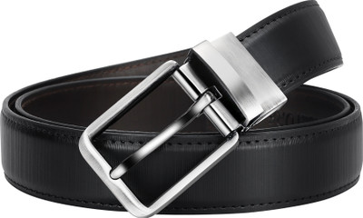 CREATURE Men Formal Black Artificial Leather Reversible Belt