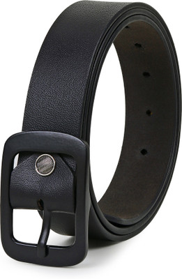 LOOPA Men Formal, Casual, Evening, Party Black Genuine Leather Belt