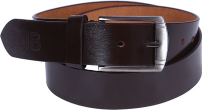 ZNB Men Casual, Evening, Formal, Party Brown Genuine Leather Belt