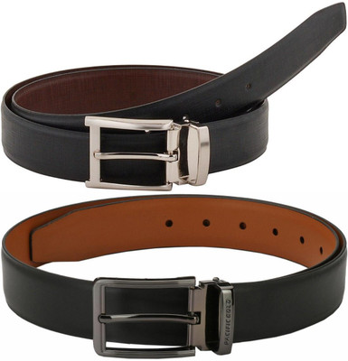 Pacific Gold Men Formal Brown, Black, Tan, Black Artificial Leather Belt