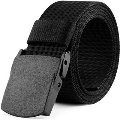 AT Fashion Men Black Genuine Leather Belt