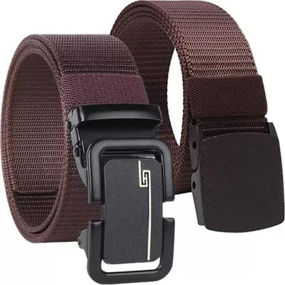 Icongadget Men Casual, Evening, Formal, Party Brown Nylon Belt