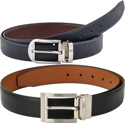 Pacific Gold Men Formal Brown, Black, Tan, Black Artificial Leather Belt