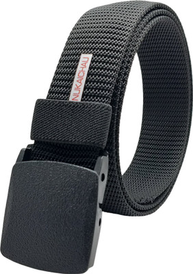 NUKAICHAU Men Casual, Evening, Party Black Nylon Belt