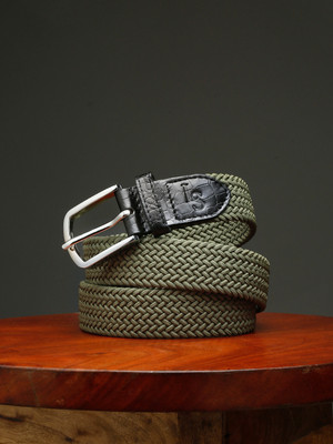 LOUIS STITCH Men Casual Green Nylon Belt