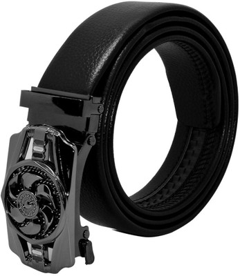 SMARTU Men Party Black Genuine Leather Belt