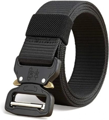 Icongadget Men Casual, Formal, Evening, Party Black Nylon, Metal Belt