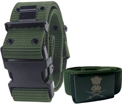 Kumar's Trend Men & Women Formal Green Nylon Belt