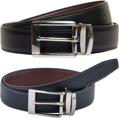 Pacific Gold Men Formal Brown, Black Artificial Leather Belt