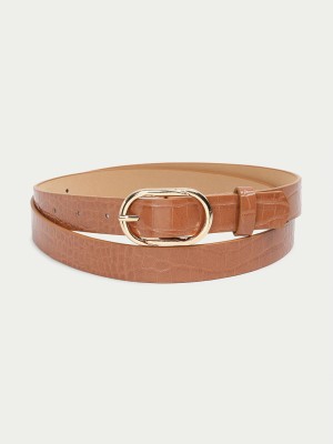 Ginger by Lifestyle Women Tan Synthetic Belt
