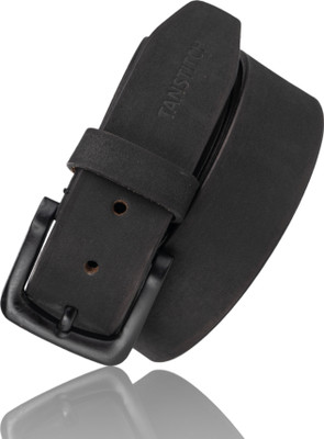TANSTITCH Men Casual Black Genuine Leather Belt