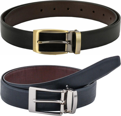 Pacific Gold Men Formal Tan, Black, Brown, Black Artificial Leather Belt