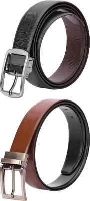 Jungler Men Evening, Party, Formal, Casual Black, Brown, Brown, Black Genuine Leather Belt