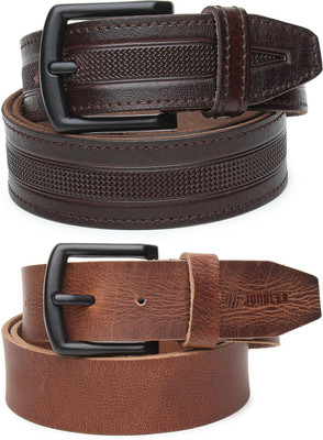 Jungler Men Evening, Party, Formal, Casual Brown, Brown Genuine Leather Belt