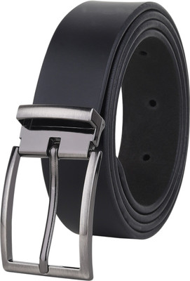 LOOPA Men Formal, Casual, Evening, Party Black Genuine Leather Belt