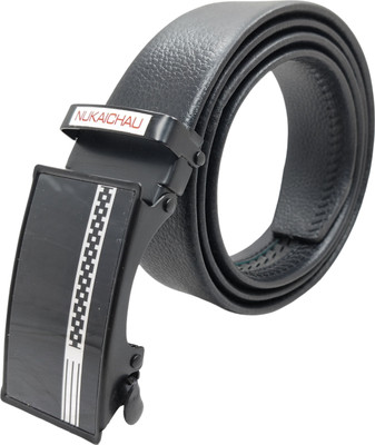 NUKAICHAU Men Formal, Casual, Evening, Party Black Artificial Leather, Texas Leatherite Belt
