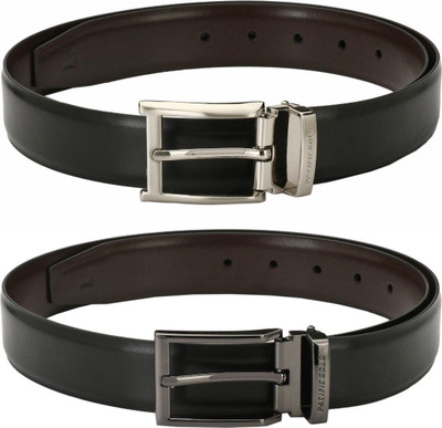 Pacific Gold Men Formal Brown, Black, Brown, Black Artificial Leather Belt